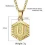 Trendsmax Hexagon Initial Letter A to Z Alphabet Pendant Necklace for Women Girls Gold Plated Stainless Steel Curb Cuban Link Chain Necklace Length Personlized Trendsmax Hexagon Initial Letter A to Z Alphabet Pendant Necklace for Women Girls Gold Plated Stainless Steel Curb Cuban Link Chain Necklace Length Personlized