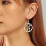 Cute Silver Christmas Reindeer Piercing Dangle Earrings, Holiday Party Drop Earrings, Christmas Gift Idea, Thanksgiving Themed Earrings, Cute Christmas Costume Jewelry for Women Girls