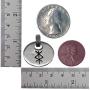 PROTECTION BIND RUNE Algiz+Soluwo Icelandic Bind Rune Spell Amulet Viking Jewelry Pewter Mens Pendant Necklace Wealth Fortune Money Lucky Good Luck Charm Safe Travel Talisman w Silver Ball Chain