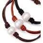 Single Cultured Freshwater Pearl Bracelet Handmade Leather Pearl Jewelry for Women Girls 7 Single Cultured Freshwater Pearl Bracelet Handmade Leather Pearl Jewelry for Women Girls 7