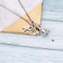 Gredstar Lighthouse Urn Necklace for Ashes Memorial Keepsake Pendant with Starfish Charms Cremation Jewelry