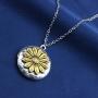 Joycuff Sunflower Locket Necklace You are My Sunshine Nature Inspired Vintage Pendant Jewelry Garden Flower Handmade Keepsake Locket Bohemian Girlfriend Wife Sister Mom Daughter Friend Gifts