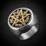 HZMAN Supernatural Devils Trap Symbol Sigil Stainless Steel Ring Pentagram Anti Possession