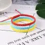 VU100 Waterproof BFF Bracelets for 2/3 Best Friend Long Distance Matching Friendship Pinky Promise Relationship String Wish Bracelets/Anklets Jewelry Gifts for Bestie Sister Red Blue Yellow