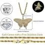 TOPGRILLZ Fully Iced out Lab Diamond 3D Pendant Necklace for Men and Women Birthday Gifts