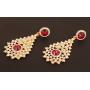Touchstone Indian Bollywood Rhinestone bridal designer jewelry earrings for women