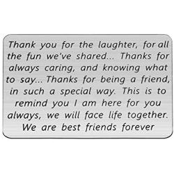 Wallet Insert Card Thank You Gifts We are Best Friends Forever Bestie Gifts Friendship Jewelry BFF Birthday Gifts