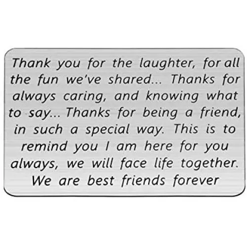 Wallet Insert Card Thank You Gifts We are Best Friends Forever Bestie Gifts Friendship Jewelry BFF Birthday Gifts Wallet Insert Card Thank You Gifts We are Best Friends Forever Bestie Gifts Friendship Jewelry BFF Birthday Gifts
