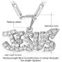 U7 Christian Jewelry 18K Gold Plated Jesus Piece Love Necklace Cubic Zirconia I Love Jesus Pendant