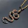 GUCY Hip Hop Jewelry Iced Out Gold Dainty Coral Snake Small Serpent Pendant Chain Necklace GUCY Hip Hop Jewelry Iced Out Gold Dainty Coral Snake Small Serpent Pendant Chain Necklace