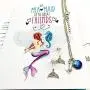 Smiling Wisdom - We Mer-maid to Be Friends Greeting Card Gift Set - Blue Green Scale Mermaid Necklace and Drop Stud Sparkle Earrings Cute Jewelry for Girls, Tween, Teen, Woman Friend - Silver Blue