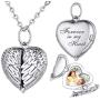 925 Sterling Silver Personalized Photo Heart Locket Necklace Forever in My Heart Custom Add Your Text That Holds Pictures for Women Men Kids