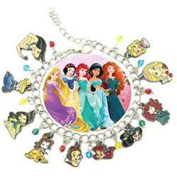 Outlander Disney Princesses Charm Bracelet Movie Series Jewelry Multi Charms - Wristlet Gear Movie Collection