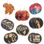 Wooden Earrings Women African - 8 Pair Ethnic Wood Earrings Dangle, Painted & Carved Elegant Queen Style Earrings, Lightweight, Best Idea for Women, Girl, Lover, Sister