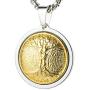 GESTALT COUTURE Unique Tungsten Medallion Necklace. Stainless Steel Tree of Life Inlay with 18kt Gold Plating.