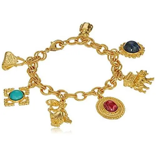 Ben-Amun Jewelry Royal Charm Vintage-Inspired Gold Multi Charm Bracelet Ben-Amun Jewelry Royal Charm Vintage-Inspired Gold Multi Charm Bracelet