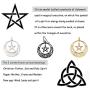 LIKGREAT Stainless Steel Dangling Pentacle Triquetra Pendant Necklace Vintage Retro Powerful Amulet Round Circle Jewelry for Women Girls