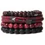 WAINIS Braided Leather Bracelets for Men Women Wrap Tiger Eye Lava Rock Beads Bracelet Woven Ethnic Tribal Rope Wristbands Bracelets Set Adjustable