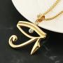 HZMAN CZ Eye of Horus Egypt Protection Pendant on Stainless steel Necklace Ancient Egyptian Symbol of Protection