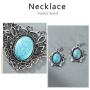 Simsly Baroque Necklace Silver Necklaces Chain and Earring Set for women and Girls