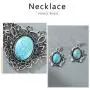 Simsly Baroque Necklace Silver Necklaces Chain and Earring Set for women and Girls