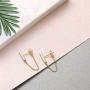 Chain Earrings Dainty Earrings Minimalist Hypoallergenic Earrings for Women Sensitive Ears Gold Stud Earrings for Women Dangle Earrings for Men