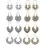 FIBO STEEL 8 Pairs Vintage Mandala Flower Gypsy Drop Dangle Earrings for Women Boho Retro Tribal Hollow Earrings Set FIBO STEEL 8 Pairs Vintage Mandala Flower Gypsy Drop Dangle Earrings for Women Boho Retro Tribal Hollow Earrings Set