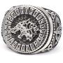Gungneer Fenrir Wolf Odin Rune Circle Triquetra Celtic Stainless Steel Ring Men Women Norse Protection Jewelry
