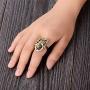 Steampunk Clock Open Rings Punk Goth Steam Gears Adjustable Rings for Men Women Cool Halloween Jewelry Gifts
