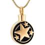 Elegant Star Urn Cremation Urn Pendant Round Shape Memorial Ash Keepsake Pendant Cremation Jewelry