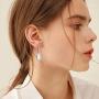 EleQueen 925 Sterling Silver CZ Teardrop Hook Dangle Earrings Made with Swarovski Crystals