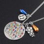 KESOCORAY Stranger Things Charm Necklace Eleven Alphabet Light Demogorgon Halloween Cosplay Movie Jewelry Stylish Silver Collection for Fans