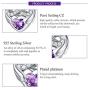 FOREVER QUEEN 925 Sterling Silver CZ Infinite Love Heart Charm with Purple Heart Wings Forever Love Infinity Bead Fit for Charm Bracelet Necklace Valentines Day Gift