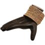 Touchstone ''Golden Bangle Collection Indian Bollywood Stunning Clear Rhinestone Embellished Thin Charming Look Designer Jewelry Bangle Bracelets Set of 12 for Women in Antique Gold Tone.