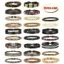 FIBO STEEL 10-32 Pcs Braided Leather Bracelets for Men Women Cool Wrist Cuff Bracelet Adjustable …