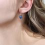 WINNICACA Evil Eye Earrings S925 Sterling Silver Hamsa Hand Blue Crystal Jewelry Lucky Gifts for Women Teens - Mom Gifts
