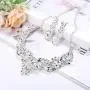 YADOCA Womens Wedding Bridal Necklace Earrings Jewelry Set Sparkling Crystal Teardrop Cluster Statement Necklace Earrings for Bridesmaid YADOCA Womens Wedding Bridal Necklace Earrings Jewelry Set Sparkling Crystal Teardrop Cluster Statement Necklace Earrings for Bridesmaid