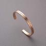 LIUANAN Inspirational Bracelets for Women Men Engraved Personalized Cuff Bangle Stainless Steel Jewelry Gifts with Message