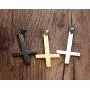 VNOX Catholic Jewelry Stainless Steel Upside Down Cross Necklace for Men Women,Inverted Pendant,3 Color