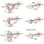 Jstyle 9Pcs Stainless Steel Helix Cartilage Tragus Stud Earring Hoops for Women Grils CZ Barbell Piercing Earrings Stud Piercing Jewelry