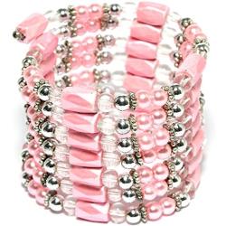 AnsonsImages 37'' Inches Long Magnetic Wrap Necklace Choker Bracelet Anklet Lariat Pink