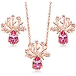 CDE ''Tree of Life Jewelry Set Embellished with Crystals from Swarovski Pendant Necklaces and Earrings Gifts for Women