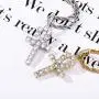 TOPGRILLZ 14K Gold Plated Iced Out CZ Lab Diamond Ankh Cross Egyptian Pendant for Men and Women with 24'' Stainless Steel Chain Necklace