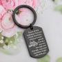 FUSTMW Truck Driver Gifts Keychain May Your Guardian Angel Ride with You Drive Safe Key Chain Long Distance Relationship Gift for Trucker Wife Couple Gifts for Him