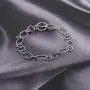 Vanbelle Stering Silver Jewelry Hand-Made Oval Fancy Link Chain Bracelets with Rhodium Plating for Women and Girls Vanbelle Stering Silver Jewelry Hand-Made Oval Fancy Link Chain Bracelets with Rhodium Plating for Women and Girls