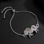 ALoveSoul Silver Tone Little Princess Rainbow Unicorn Pendant Girl Ladies Fashion Necklace Gift for Women