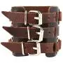 HZMAN Mens Alloy Ring Genuine Leather Bracelet Bangle Cuff Silver Tone Adjustable HZMAN Mens Alloy Ring Genuine Leather Bracelet Bangle Cuff Silver Tone Adjustable