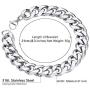 ChainsPro Men Cuban Link Bracelet Chain, 3/6/9/12 mm Width, 19/21CM Length, 18K Gold Plated/316L Stainless Steel/Black-with Gift Box
