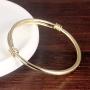 Children Jewelry 18k Gold Plated Bangle Bracelet for Toddlers Gift Safe Easy Adjustable 4.7'' - 5.9''