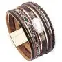 GelConnie Baroque Pearl Leather Cuff Bracelet Multi Strand Wrap Bracelets Magnetic Bohemian Bracelet for Women, Wife, Sister